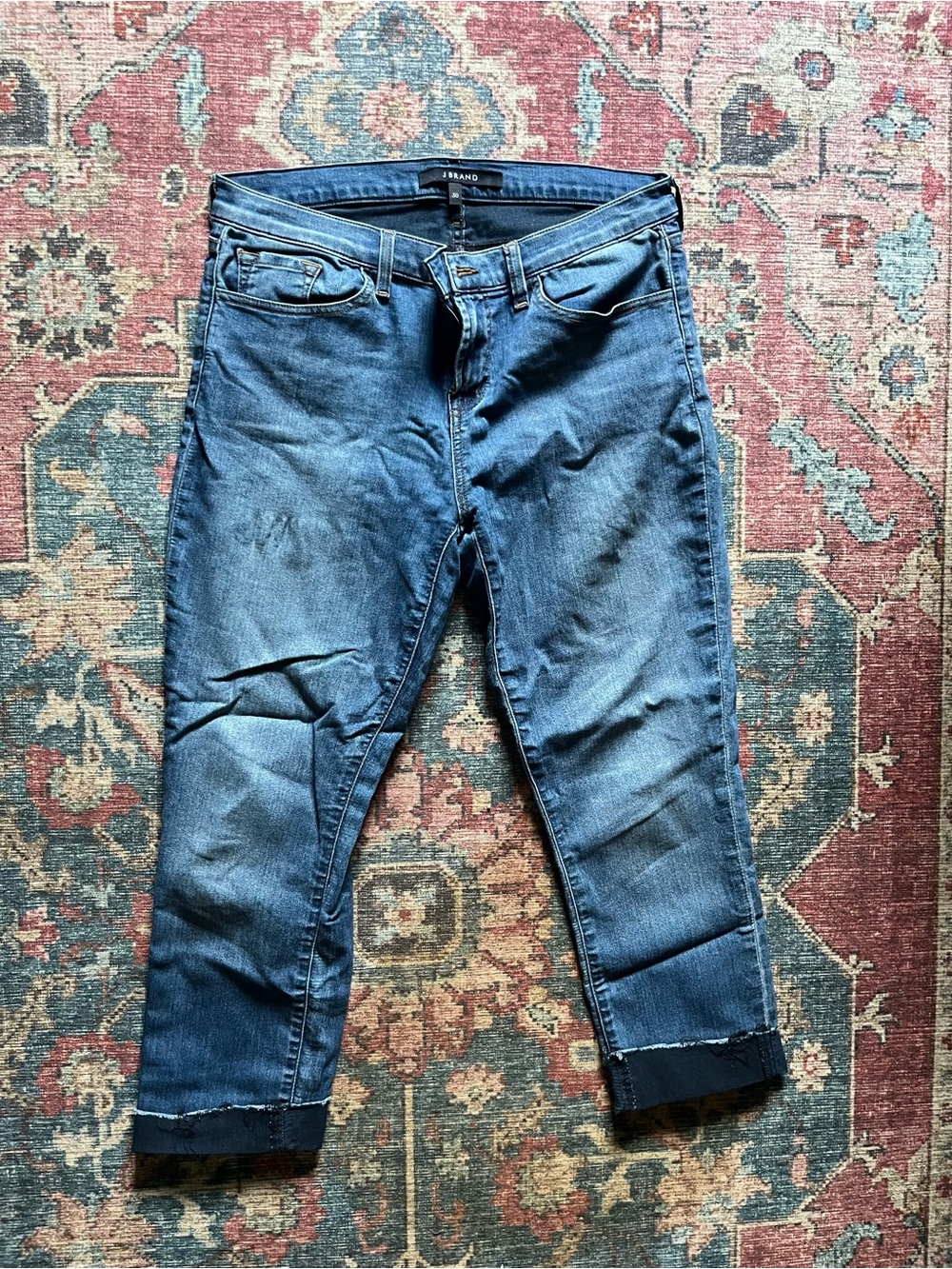 J Brand Women's Cropped Ankle Jeans in Medium Blue